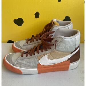 Nike Blazer Mid ’77 | Cream & Brown Retro High Tops | Size 9.5 Streetwear